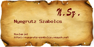 Nyegrutz Szabolcs névjegykártya